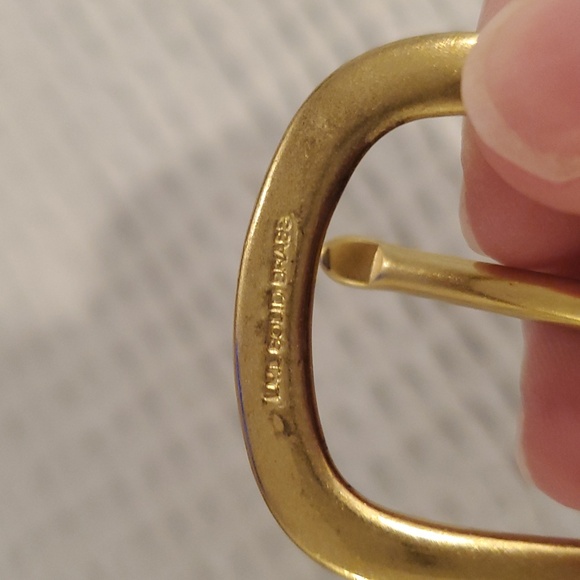 Vintage Leather Man Ltd Essex CT Nautical Flags Belt Men's Size 44 - Picture 5 of 6